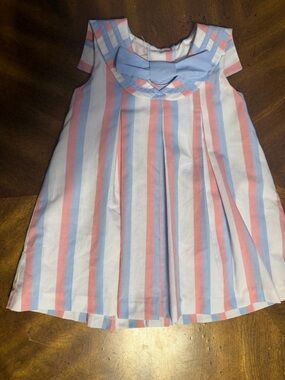 The Beaufort Bonnet Company Pink, Blue & White Striped Cotton Dress